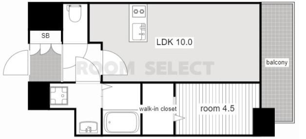 プレサンス名古屋グロウ(1LDK/2階)の間取り写真