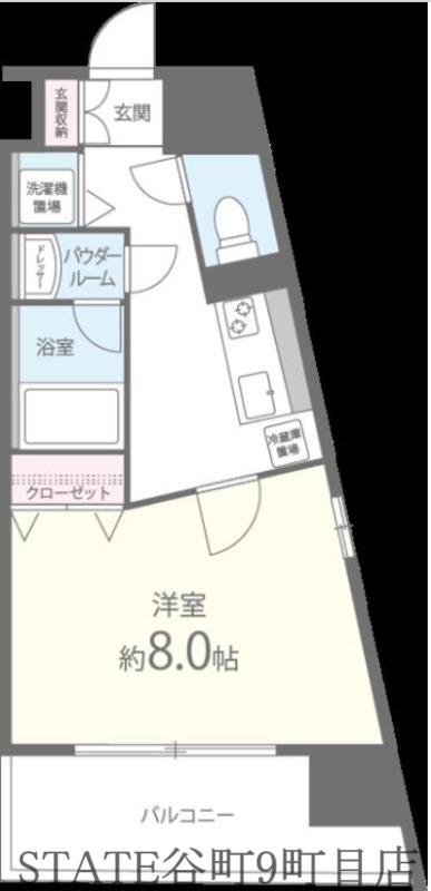 エルシオン(1K/4階)の間取り写真