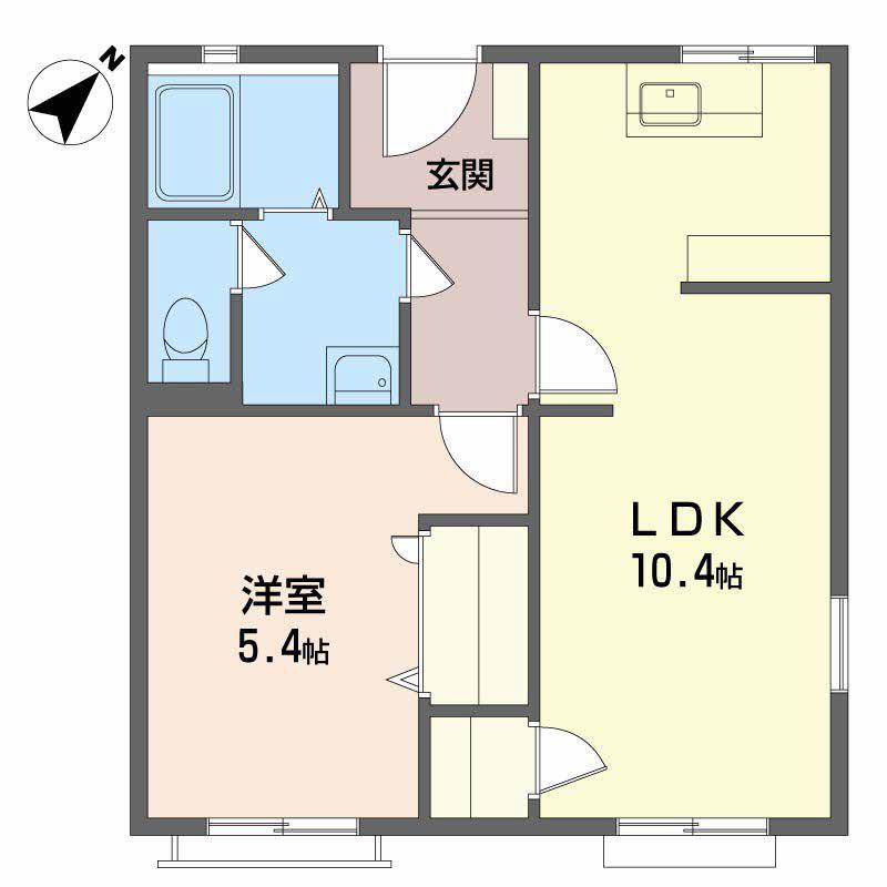 メゾンアヅマ(1LDK/1階)の間取り写真