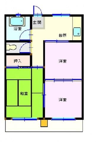 第3加藤マンション(3K/1階)の間取り写真