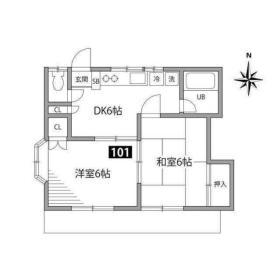 21ホームズ(2DK/1階)の間取り写真