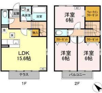 ノエルガーデン(3LDK/1階)の間取り写真