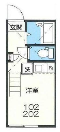 アティコ グランデ(ワンルーム/1階)の間取り写真