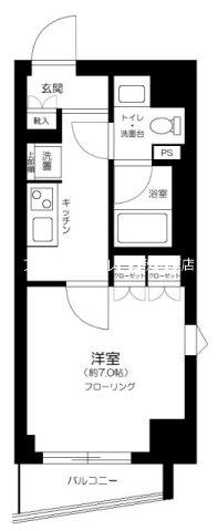 LIVE CASA 両国II(1K/9階)の間取り写真