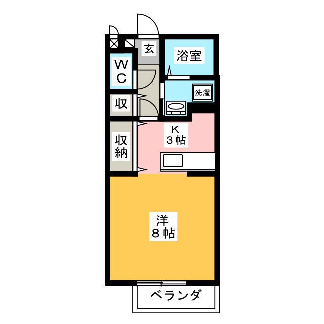 パル川口(1K/1階)の間取り写真