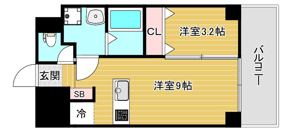 A BENTEN(1LDK/3階)の間取り写真