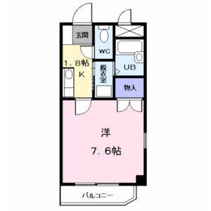 香取ハイツ(1K/1階)の間取り写真