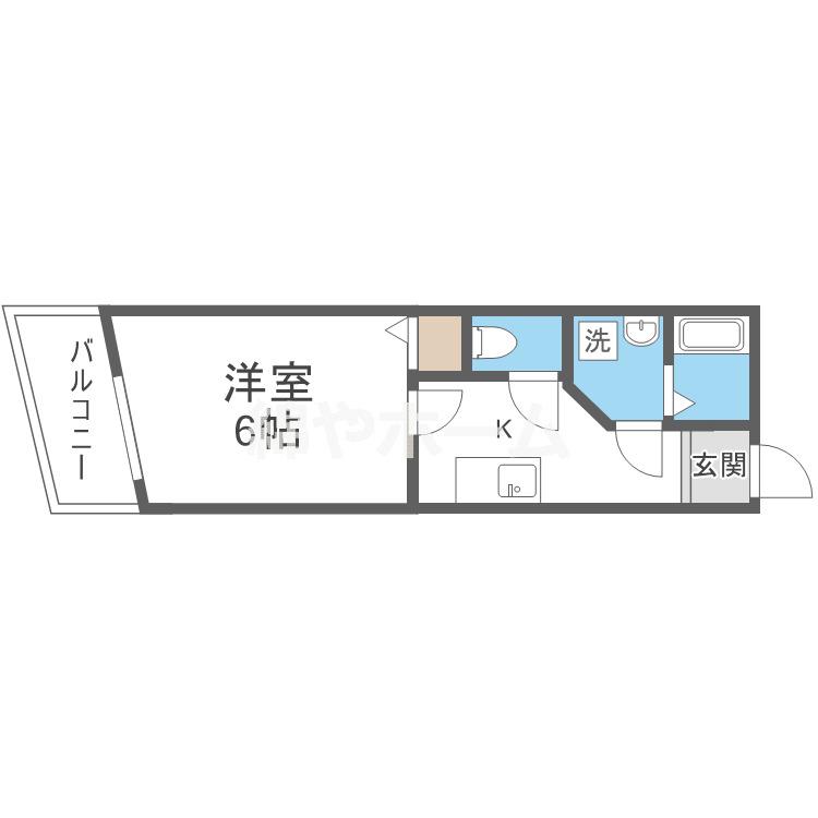 アウラ新深江(1K/8階)の間取り写真