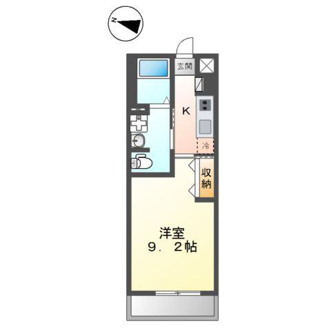 CEU AZUL(1K/2階)の間取り写真