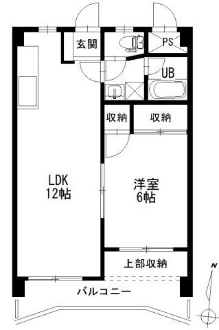 メゾンアルカディア西深津(1LDK/3階)の間取り写真