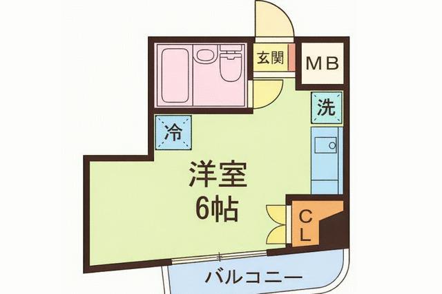 リビエール林(ワンルーム/4階)の間取り写真