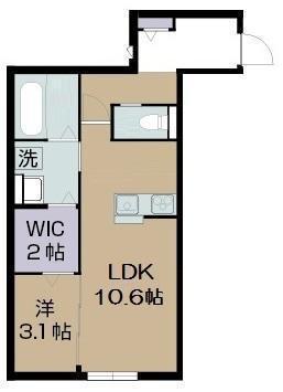 アドニスコートパート2(1LDK/3階)の間取り写真