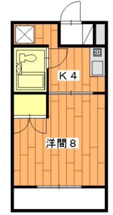 ドリームライフさつき(1K/2階)の間取り写真