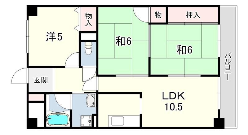 ラフィナートYOK(3LDK/4階)の間取り写真