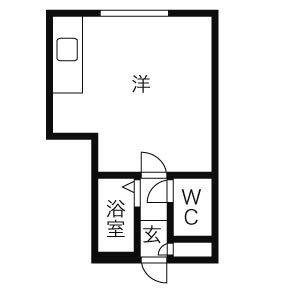 リーブルINAHO(ワンルーム/2階)の間取り写真