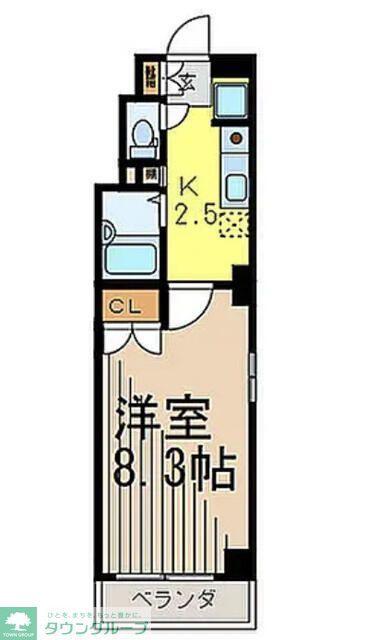 レオローザ菊川(1K/2階)の間取り写真