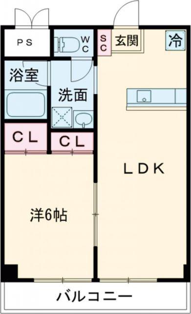 ターモラ(1LDK/2階)の間取り写真