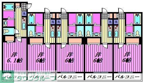 WILL MIRA 上青木(1K/2階)の間取り写真