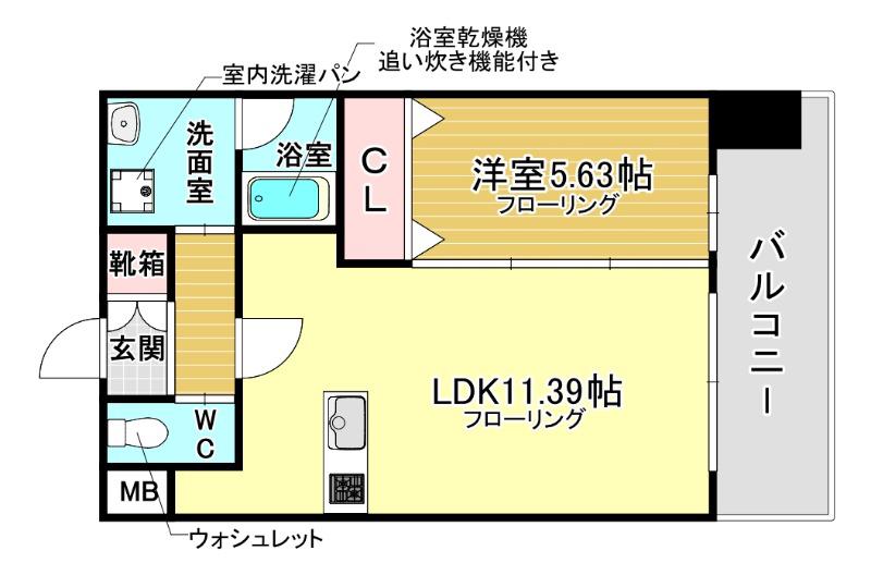 プレジオ塚本ASIAN(1LDK/3階)の間取り写真