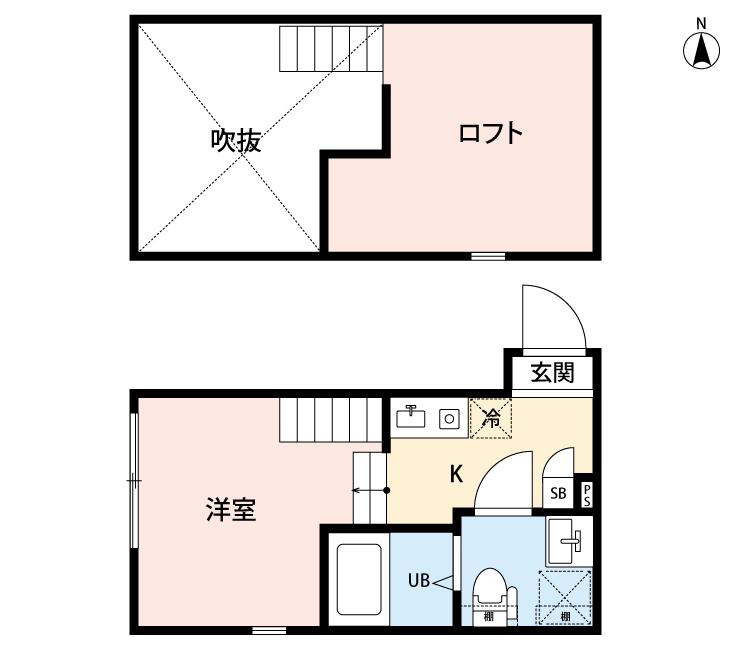 ハーモニーテラス小岩ウエスト(ワンルーム/2階)の間取り写真