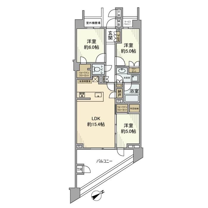 ディアスタ鷺沼(3LDK/2階)の間取り写真