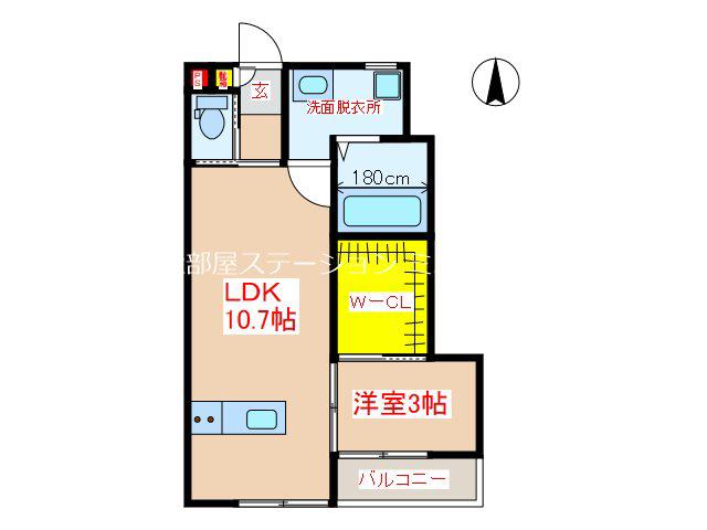 RICORDO(1LDK/1階)の間取り写真