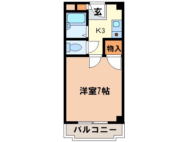 ビクトリアI南上町(1K/2階)の間取り写真