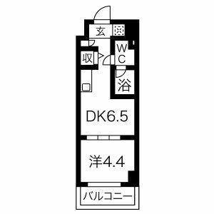 エルフォルテ東京イースト(1DK/4階)の間取り写真