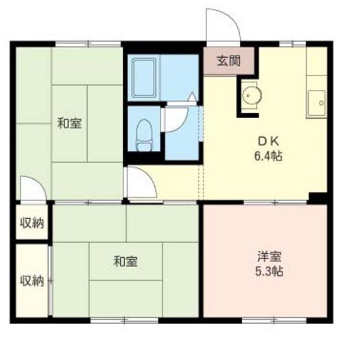 ハイライズ中町(3DK/1階)の間取り写真