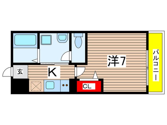 パークハウス大井戸(1K/1階)の間取り写真