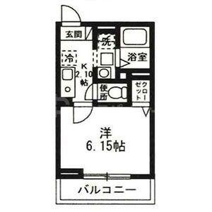 ヴェルデ塩焼(1K/2階)の間取り写真