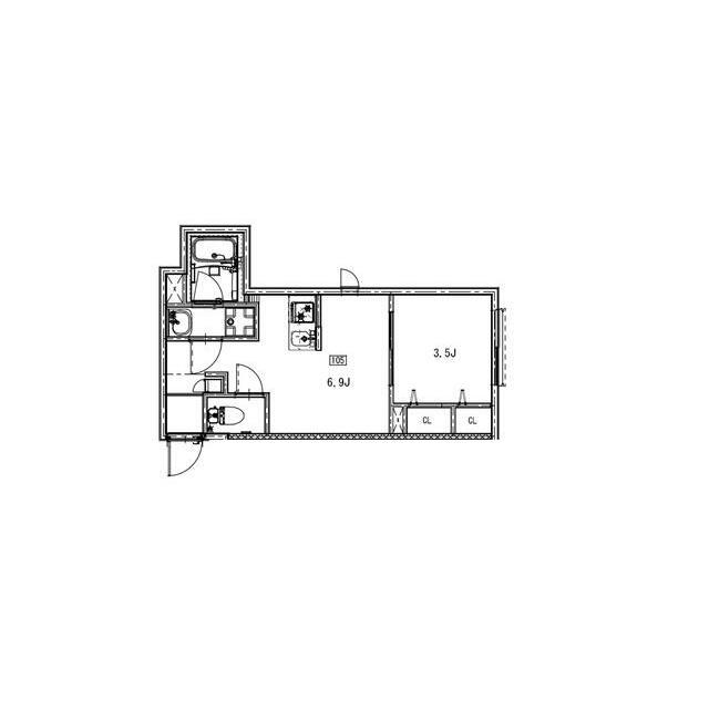 ソルナクレイシア学芸大学(1DK/1階)の間取り写真