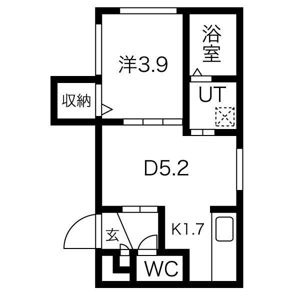 PRIME TERRACE(1LDK/2階)の間取り写真