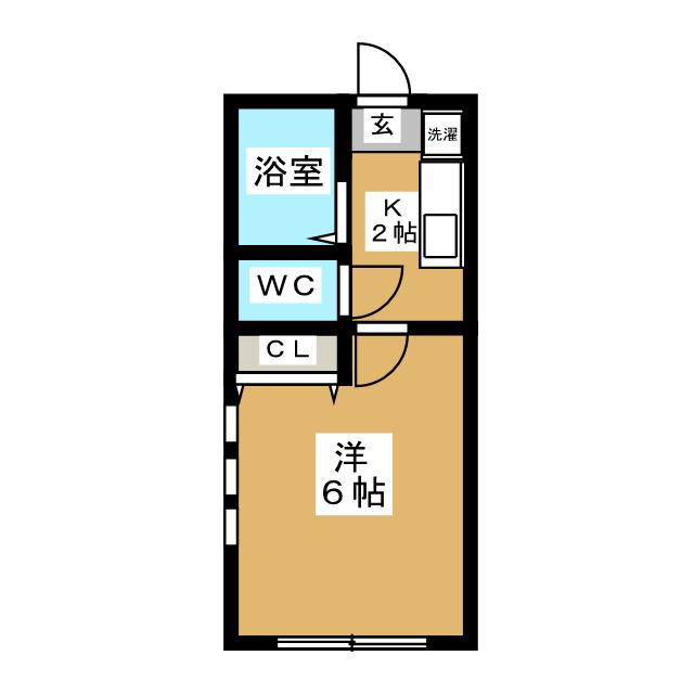 グランエッグス野方(1K/1階)の間取り写真
