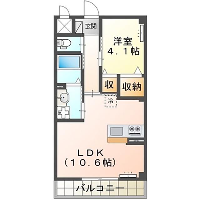土浦市中村南 店舗アパート工事(1LDK/2階)の間取り写真