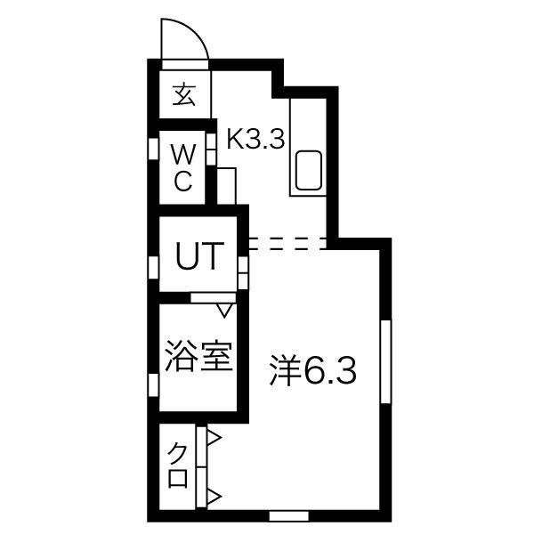 LE GIOIE本陣駅(ワンルーム/4階)の間取り写真
