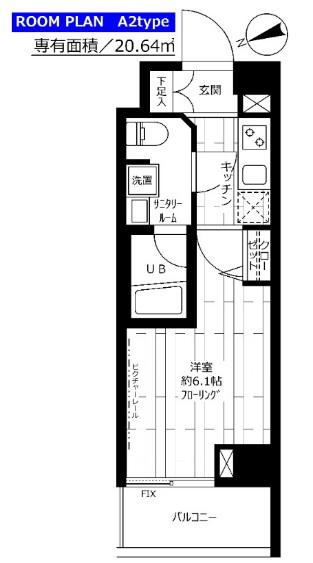ステージファースト後楽園(1K/4階)の間取り写真