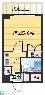R FIELDS KAWAGUCHI(1K/5階)の間取り写真