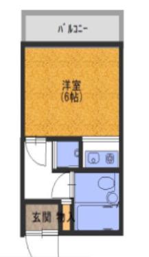 シャルマンフジ和泉大宮弐番館(ワンルーム/1階)の間取り写真