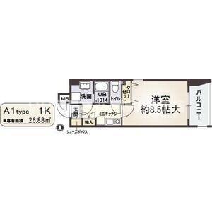 アストレア大東(1K/2階)の間取り写真