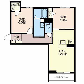 RELAFORT(2LDK/2階)の間取り写真