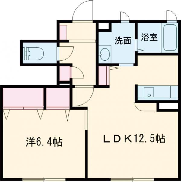 フォーレストタウンI(1LDK/1階)の間取り写真