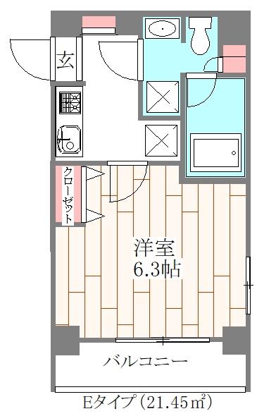 ASTEIOS(1K/2階)の間取り写真