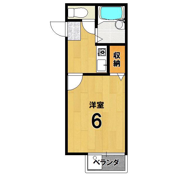 サンモール(1K/1階)の間取り写真