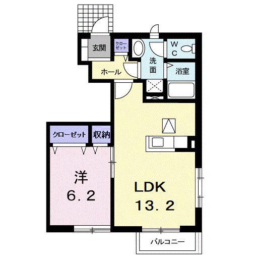 セードル シャンMHS A(1LDK/1階)の間取り写真