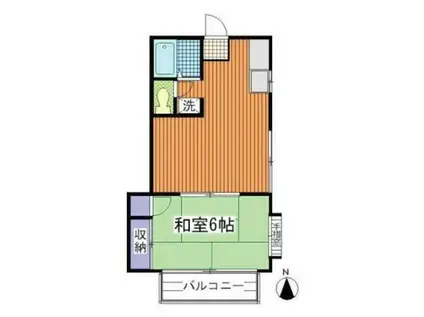 大塚ハイツ(1DK/1階)の間取り写真