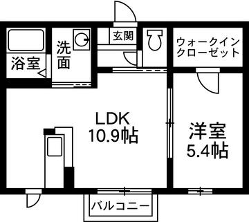 ワイコロアヴィレッジH(1LDK/2階)の間取り写真