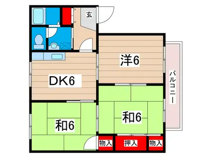 CO-MIKA A館(3DK/1階)の間取り写真
