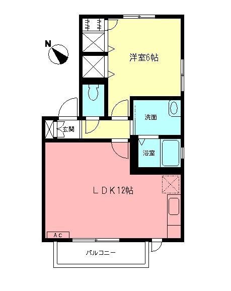 プリマベーラ(1LDK/2階)の間取り写真