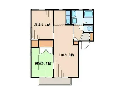 アネックスTS鵠沼海岸(2LDK/2階)の間取り写真